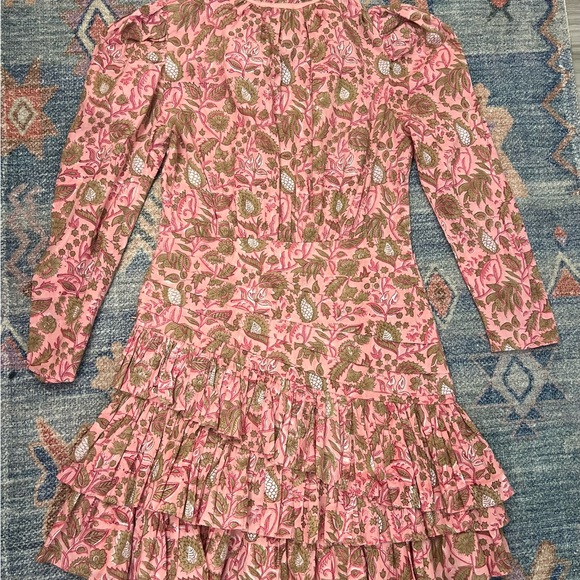 NWT Long Sleeve Anna Cate Isabella Dress, Baby Pink Floral - Picture 2 of 7